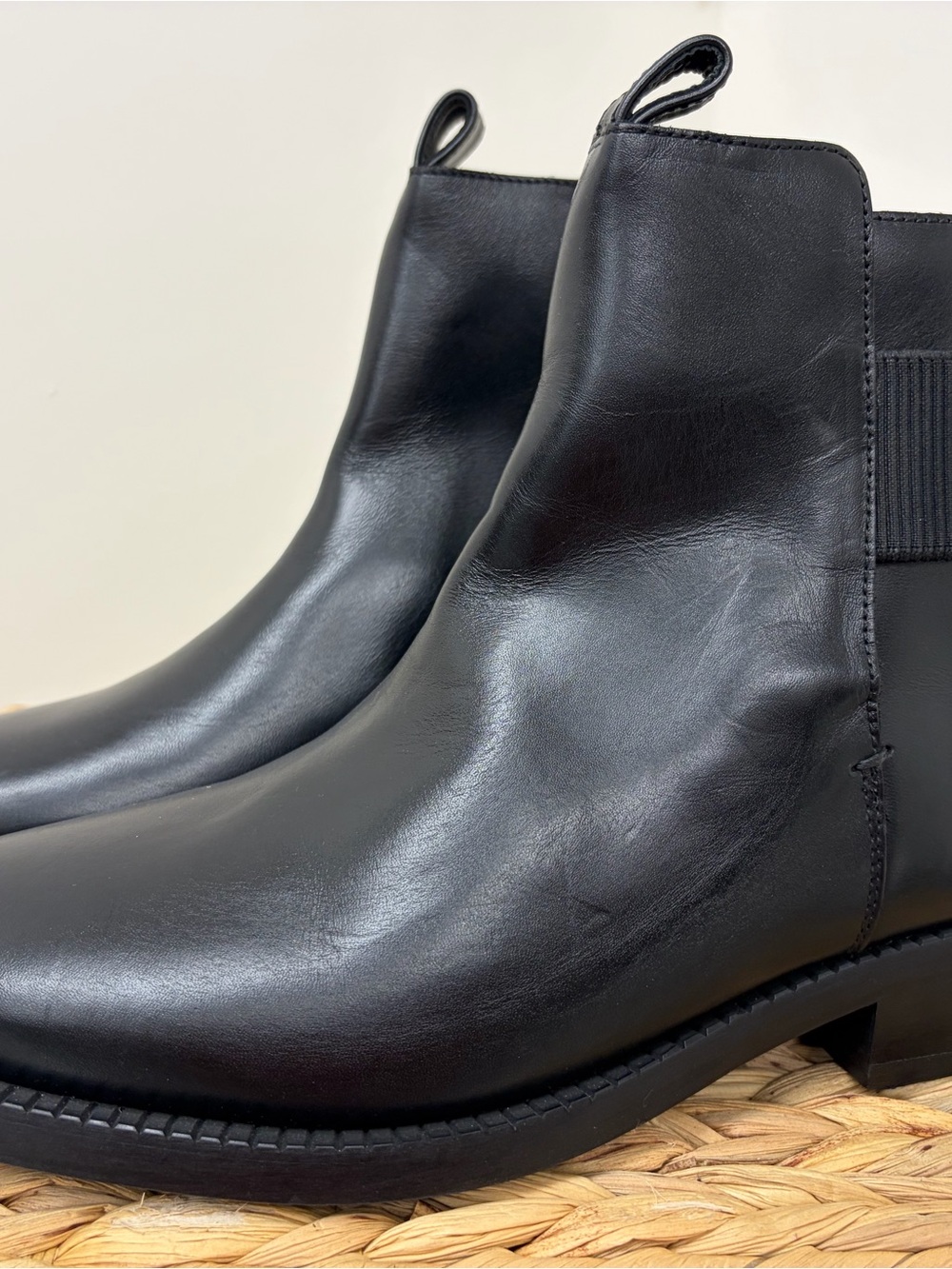 COS Black Leather Chukka Boots with Elastic Gussets
